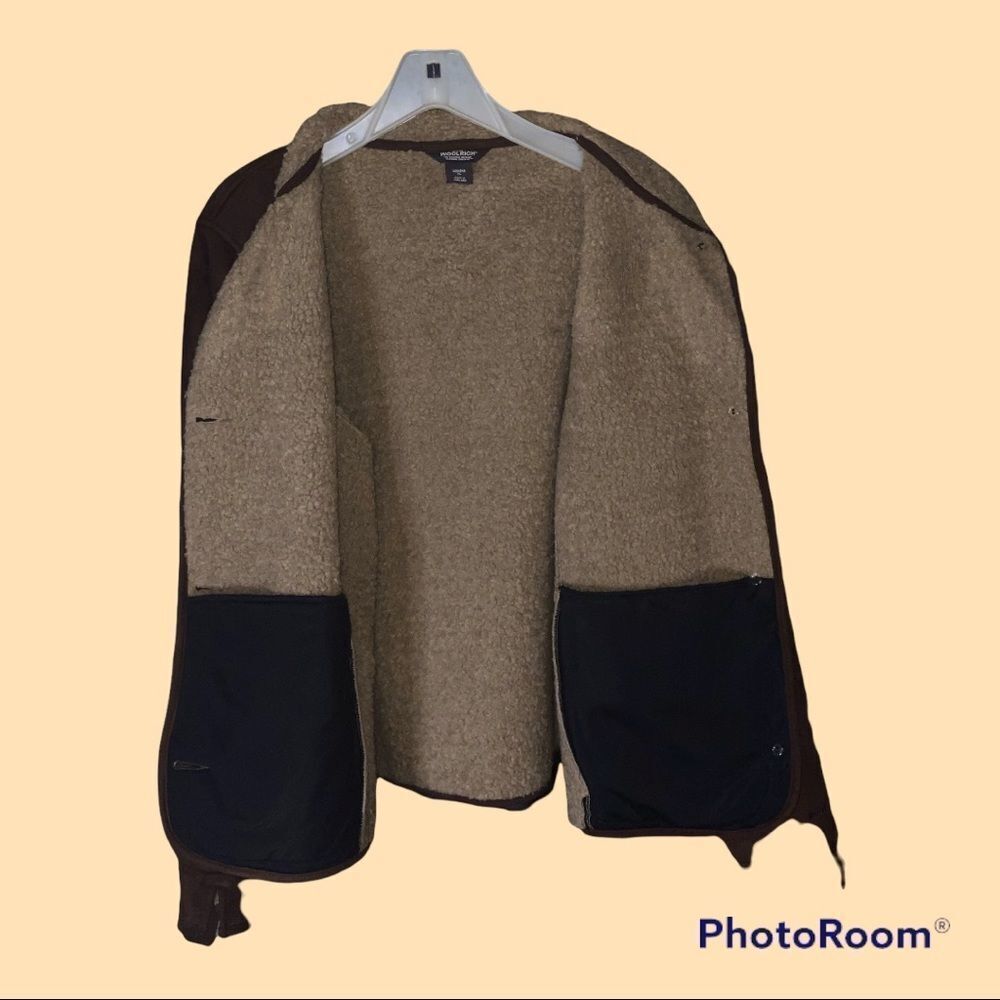 Woolrich FABULOUS Faux Suede Shearling Lined Button Up Jacket - Picture 4 of 12